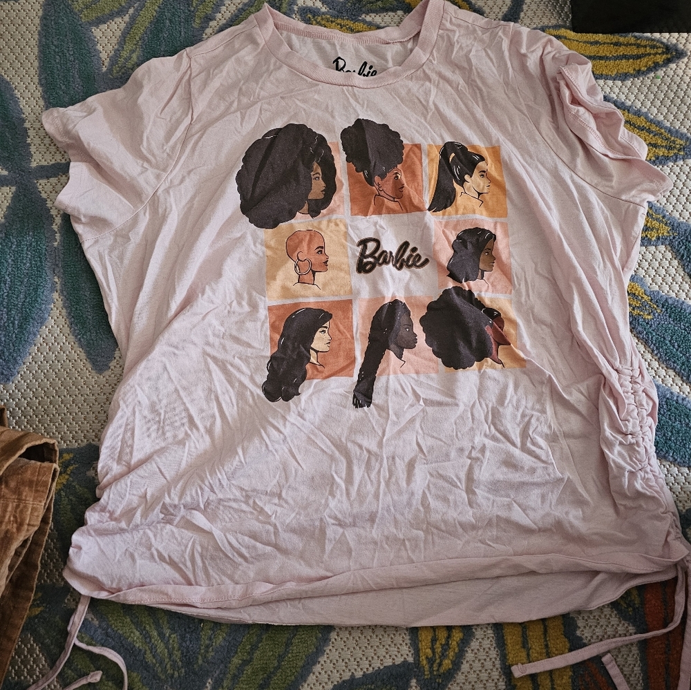 Plus, size black Barbie shirt